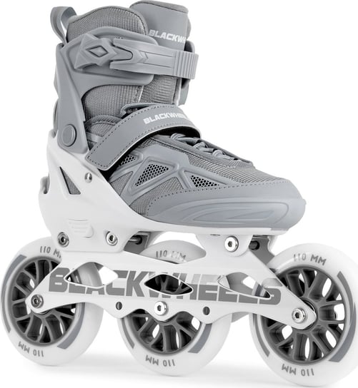Rolki Damskie Męskie Regulowane 3x110mm Łyżworolki rekreacyjne Blackwheels r. 35-38 szare Blackwheels