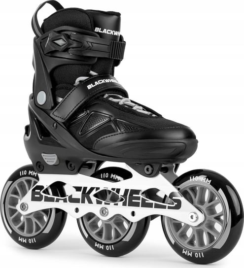Rolki Damskie Męskie Regulowane 3x110mm Łyżworolki rekreacyjne Blackwheels r. 39-42 czarne Blackwheels