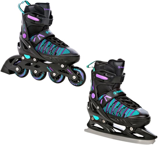 Rolki Łyżwy 2w1 Raven Cande Black 31-35 Raven