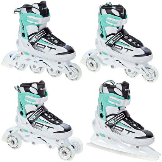 Rolki Łyżwy 4w1 Raven Profession White/Mint 28-32 Raven
