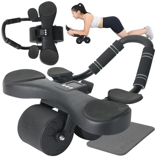 Roller Fitness Do Treningu Mięśni Brzucha Z Uchwytem Na Telefon + Lcd MINEXO