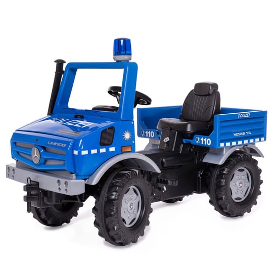 Rolly Toys, pojazd na pedały ciężarówka Unimog Mercedes-Benz Policja Rolly Toys