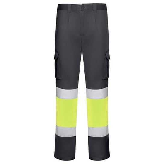 Roly Workwear Męskie Elastyczne Spodnie Odblaskowe (34 / Grafitowy) ROLY