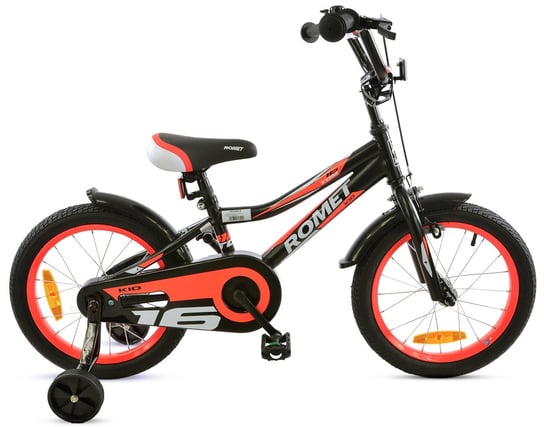Romet, Rower dla dziecka, TOM 16", czarno-pomarańczowy Romet