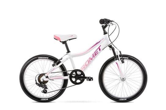 Romet, Rower górski, Jolene KID 2 20", biało-różowy, 2022, dziewczęcy Romet