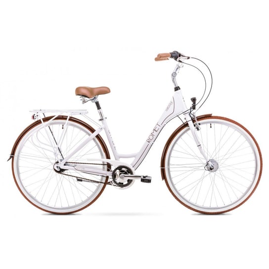 Romet, Rower miejski, Moderne, 7 Nexus 28" 2019, biało-brązowy Romet