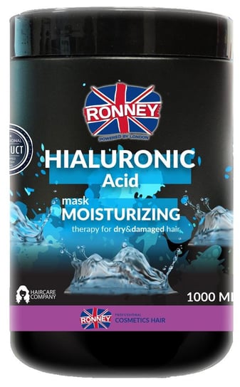 Ronney, Hialuronic, maska do włosów z kwasem hialuronowym, 1000 ml Ronney