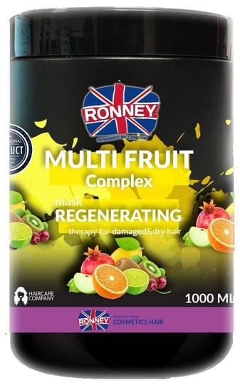 Ronney, Multi Fruit, owocowa regenerująca maska do włosów Complex, 1000 ml Ronney