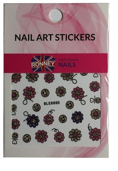 RONNEY - Naklejki na paznokcie NAILART STICKERS RN 162 Ronney