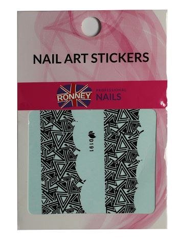 RONNEY - Naklejki wodne na paznokcie NAILART STICKERS RN 190 Ronney