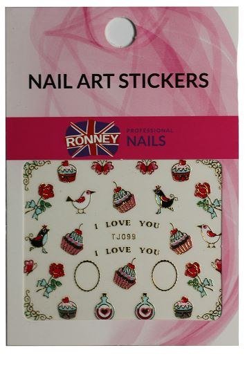 RONNEY - Naklejki wodne na paznokcie NAILART STICKERS RN 230 Ronney