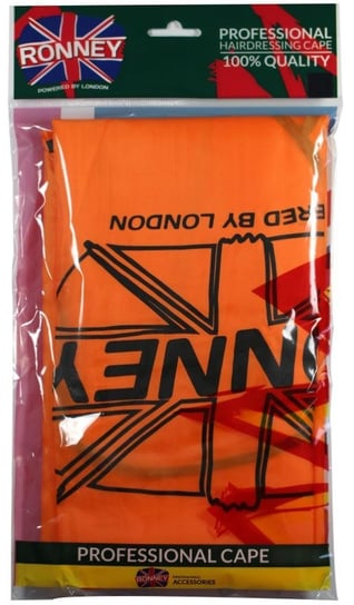 RONNEY Professional Hairdressing Cape ORANGE - Peleryna kolor Pomarańczowy (RA00278) Ronney