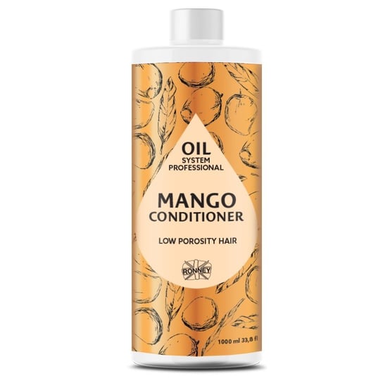 Ronney, Professional Oil System Low Porosity Hair, Odżywka Do Włosów Niskoporowatych Mango, 1000ml Ronney