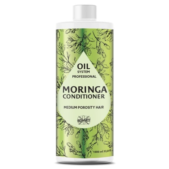 Ronney, Professional Oil System Medium Porosity Hair, Odżywka Do Włosów Średnioporowatych Moringa, 1000ml Ronney