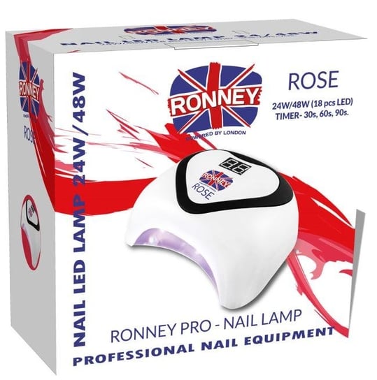 Ronney, Rose, profesjonalna lampa do paznocki LED 24W/48W Czarna, 1 szt. Ronney