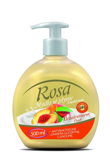 Rosa, Antybakteryjne mydło w płynie Brzoskwinia, 500 ml Rosa