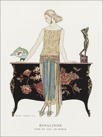 Rosalinde: Robe du soir, George Barbier - plakat 21x29,7 cm Galeria Plakatu