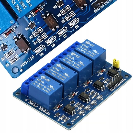 ROSFIX 4-KANAŁOWY MODUŁ PRZEKAŹNIKA 5V ARDUINO DO AUTOMATYKI I ROBOTYKI Rosfix