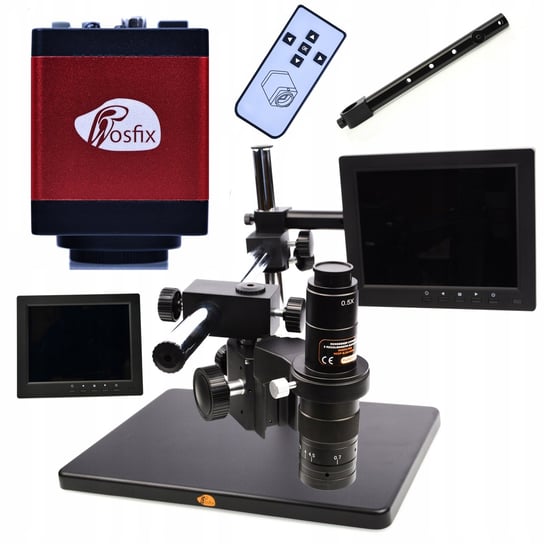 Rosfix Mikroskop cyfrowy z regulowanym ramieniem Earth Pro MCEP-0.5X-PZRR + Wyświetlacz 8 cali+ Uchwyt do mikroskopu cyfrowego+ Kamera Draco Red Rosfix