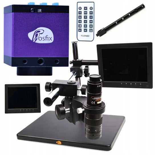 Rosfix Mikroskop cyfrowy z regulowanym ramieniem Earth Pro MCEP-0.5X-PZRR + Wyświetlacz 8 cali+ Uchwyt do mikroskopu cyfrowego+ Kamera Tucana Rosfix