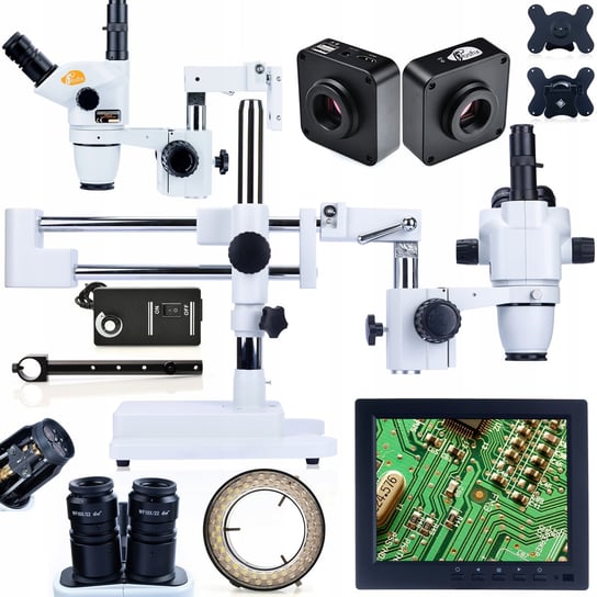 Rosfix Mikroskop Stereoskopowy Pro z Kamerą 16MP, Oświetleniem LED i Wyświetlaczem 8 cali Rosfix