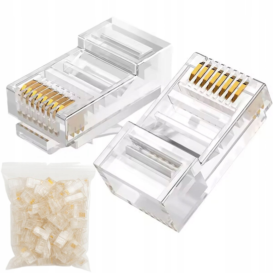 Pure Rj45 Rosfix Wtyki RJ45 5e PureCopper – Wtyki Sieciowe UTP | 100 Szt ...