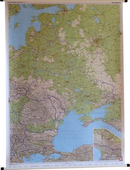Rosja / Europa Wschodnia. Mapa ścienna samochodowa 1:2 000 000 / 1:8 000 000 Opracowanie zbiorowe