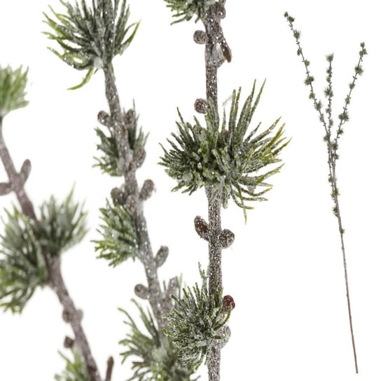 Roślina sztuczna zimowa gałąź modrzewia Aluro