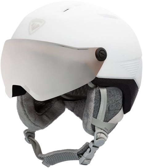 Rossignol, Kask Narciarski Damski, FIT VISOR IMPACTS W, Biały, Rozmiar M/L Rossignol