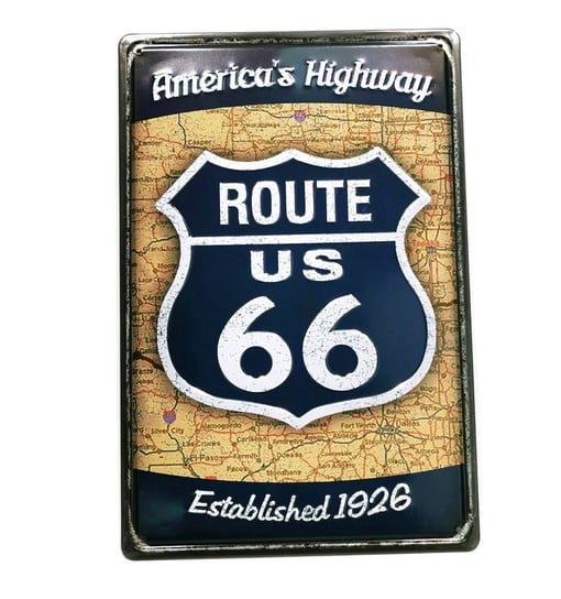 Route 66 Amerykańska Autostrada Tablica Blacha Ozdobna Inna marka