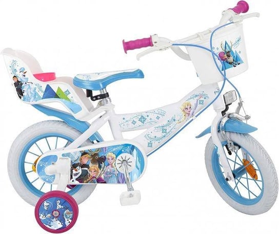 Rower 12 Cali Dla Dziewczynki Frozen Biało-niebieski Disney
