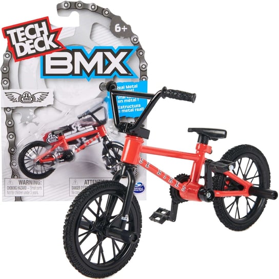 Rower BMX mini SE Bikes czerwony fingerbike + naklejki Tech Deck Tech Deck
