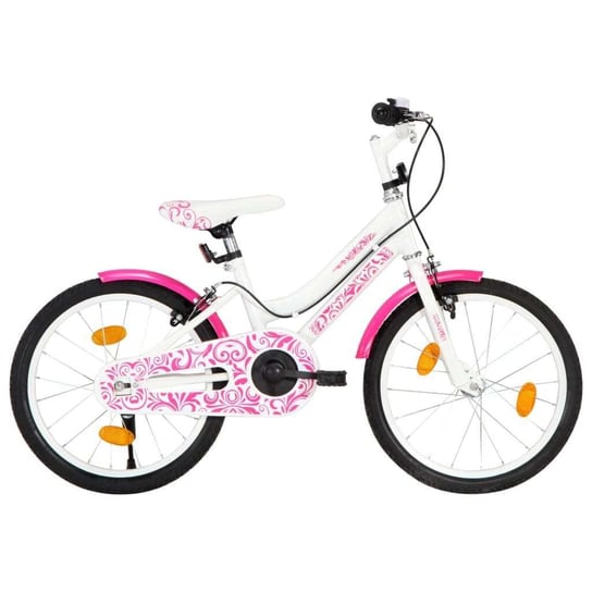 Rower Dla Dzieci Vidaxl 18 Cali Różowo-biały vidaXL