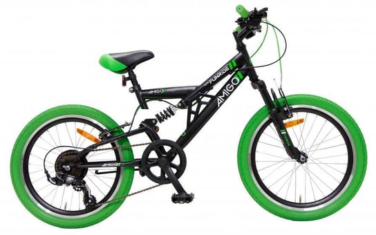 Rower Dziecięcy Fun Ride 20 Cali Czarno-zielony Inna marka