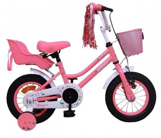 Rower dziecięcy Magic 12 Cal 21 cm Dziewczyny Hamulec gwintowany Różowy Inna marka
