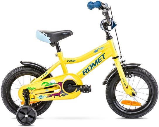 Rower Dziecięcy Romet 12 Cali Żółto -niebieski Romet