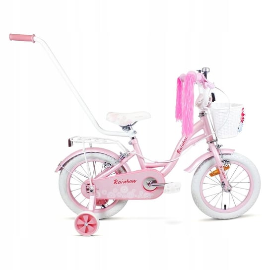 Rower dziecięcy SIrox Rainbow Pink koło 12" Różowy/Perłowy Sirox