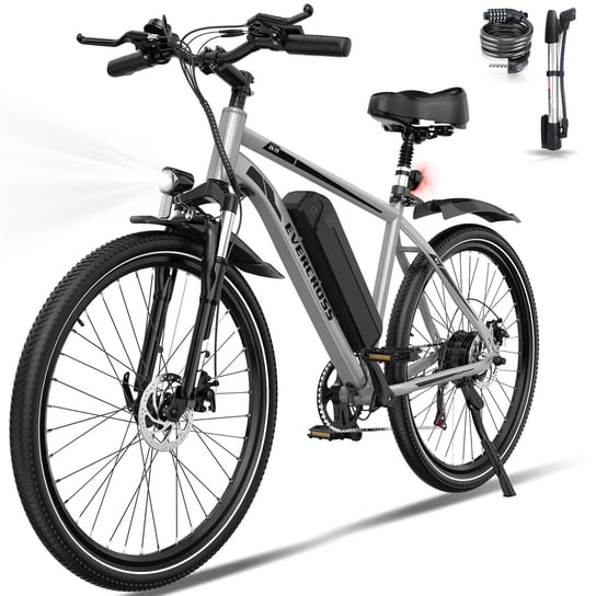 Rower elektryczny 36V 10,4Ah 250W z podwójną amortyzacją - EVERCROSS TECH EK15 EVERCROSS TECH