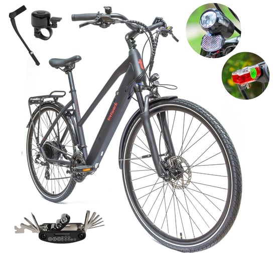 Rower Elektryczny Damski Trekkingowy Koła 28" Shimano 250W Amory Hydraulika Inna marka