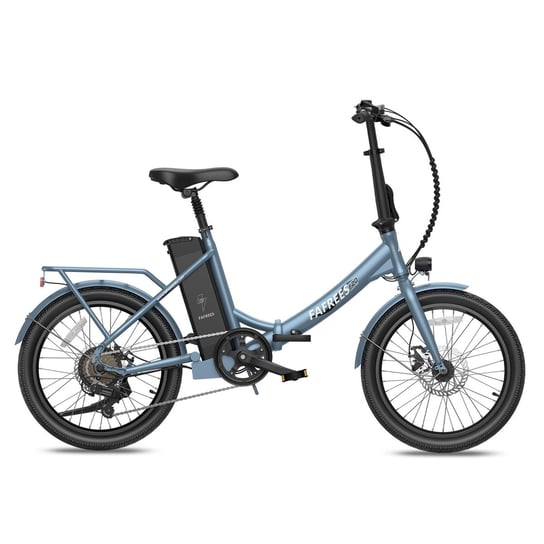 Rower elektryczny FAFREES F20 Lasting - Moc 250W Baterią 36V18.2Ah Zasięg 120KM Mechaniczny Hamulec Tarczowy - Szary Niebieski Fafrees