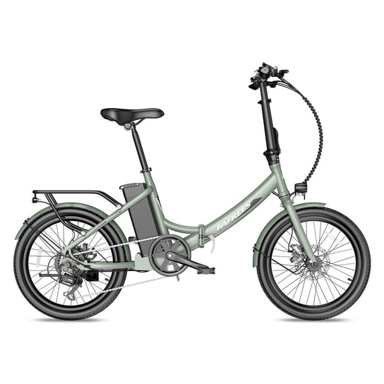 Rower elektryczny FAFREES F20 Light 16.75Ah - Moc 250W Baterią 36V16.75Ah Zasięg 130KM Mechaniczny Hamulec Tarczowy - Zielony Fafrees