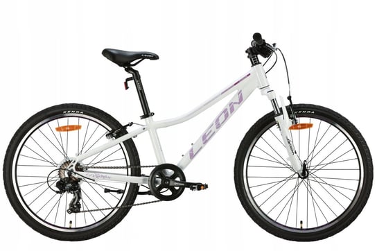 Rower Leon 24" JUNIOR АМ Vbr rama 12 cali biały SHIMANO Leon