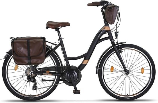 Rower Miejski Damski Męski 26 Aluminiowy Revo Sakwy Bagaż Światła Dzwonek / Licorne Bike Inna marka