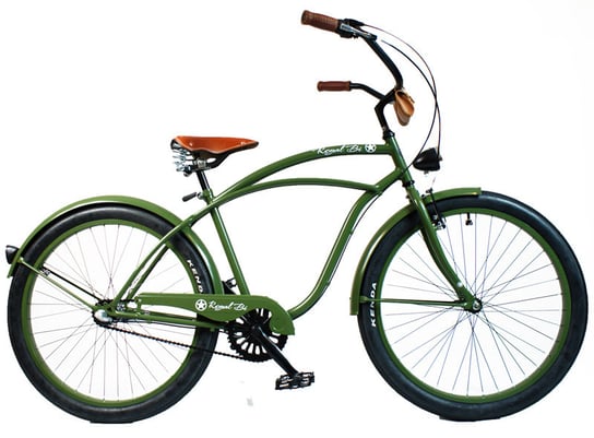 Rower miejski męski Cruiser 28 U.S. ARMY zielony militarny RoyalBi