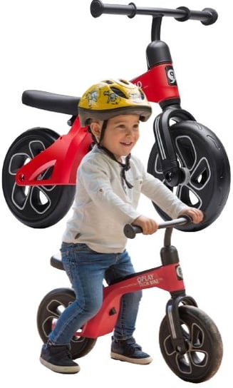 Rowerek Biegowy Red Tech OGRANICZNIK SKRĘTU rower dla dzieci 2 3 4 latka lat czerwony PakaNiemowlaka