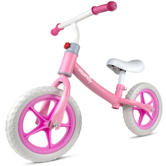 ROWEREK BIEGOWY rower dziecięcy różowo - biały | lekki | wytrzymały | miękkie uchwyty ikonka