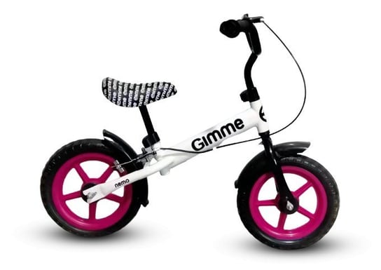 Rowerek biegowy z hamulcem Nemo - różowy GIMME