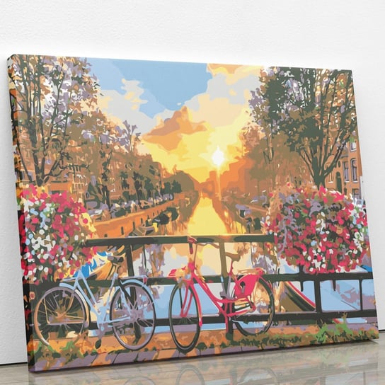 Rowery w Amsterdamie - Malowanie po numerach 50x40 cm ArtOnly