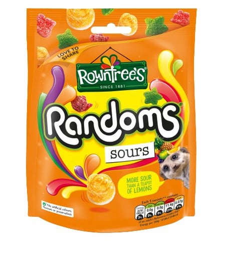 ROWNTREES RANDOMS Sours Bag Kwaśne żelki 140g Nestle