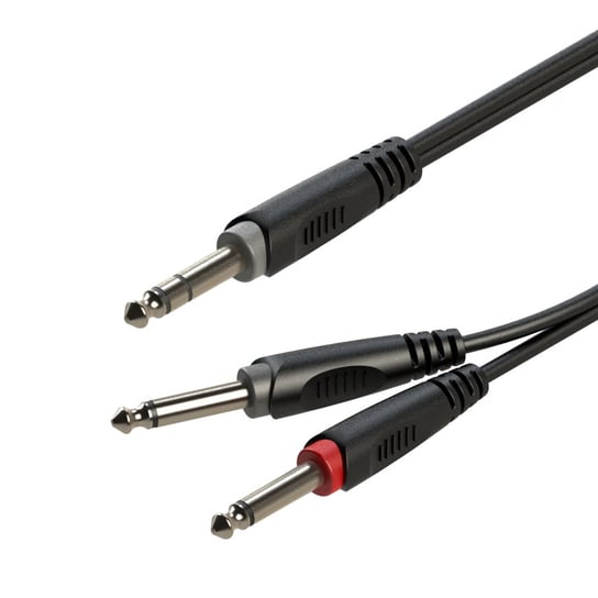 Roxtone Kabel audio 6m Wtyk Jack 6.3mm Stereo 2x Wtyk Jack 6.3mm Mono RAYC100L6 Inna marka